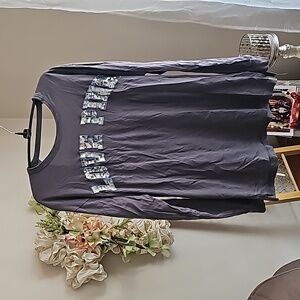 Victoria's Secret Pink glitter open back long sleeve tee shirt